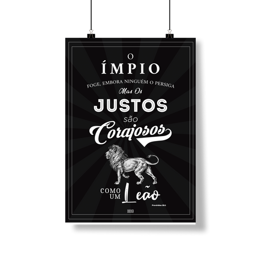 Poster – Os Justos São Corajosos Como um Leão | Provérbios 28:1